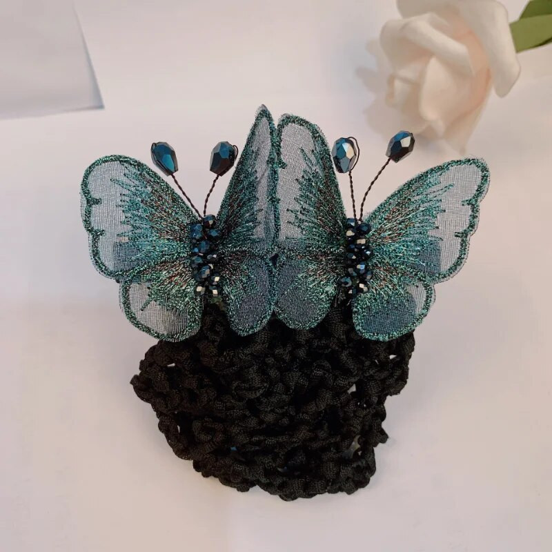 Modni, elegantni dodaci za kosu, vez, torbica s leptirima, ukosnice za žene, stražnja glava, proljetna kopča, pokrivala za glavu, nakit, tijara