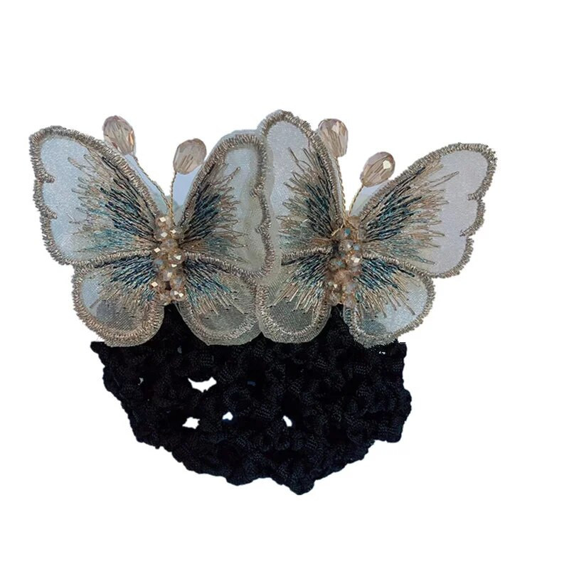 Modni, elegantni dodaci za kosu, vez, torbica s leptirima, ukosnice za žene, stražnja glava, proljetna kopča, pokrivala za glavu, nakit, tijara