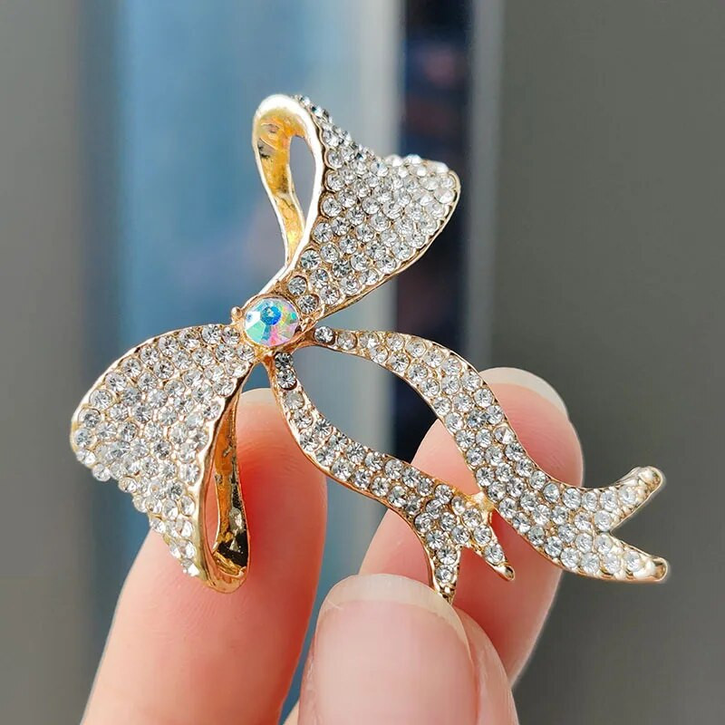 Täiskivist prossid naistele vibusõlmed, naiste lihtsad isiksused, vintage moodne vibunõel, ülikond korsaaž ehted aksessuaarid