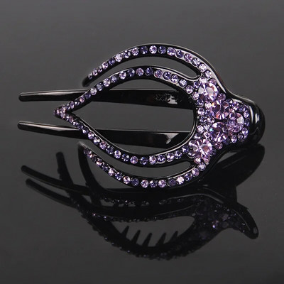 Μόδα Κομψά Ακρυλικά Αξεσουάρ Μαλλιών Ζιργκόν Ακρυλική φουρκέτα για Γυναίκες Ρετρό Πολυτελές Κλιπ κεφαλής με κλιπ πάπιας Mom Jewelry Tiara Δώρο