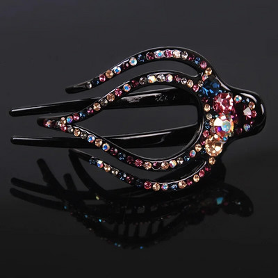 Μόδα Κομψά Ακρυλικά Αξεσουάρ Μαλλιών Ζιργκόν Ακρυλική φουρκέτα για Γυναίκες Ρετρό Πολυτελές Κλιπ κεφαλής με κλιπ πάπιας Mom Jewelry Tiara Δώρο