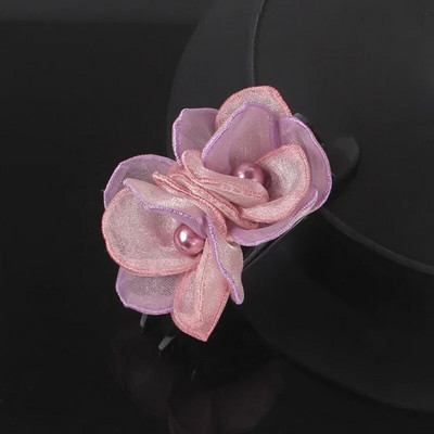 Modni biserni svileni cvijet Ukosnica Dodaci za kosu za žene Retro Elegantna akrilna kopča s pačjim kljunom Pokrivalo za glavu Mamin nakit Poklon