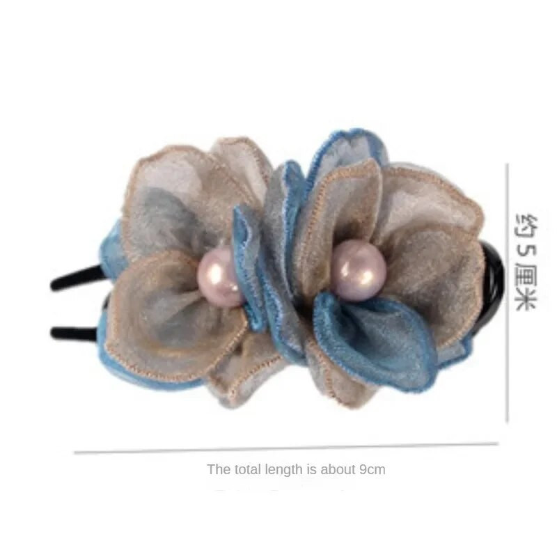 Modni biserni svileni cvijet Ukosnica Dodaci za kosu za žene Retro Elegantna akrilna kopča s pačjim kljunom Pokrivalo za glavu Mamin nakit Poklon