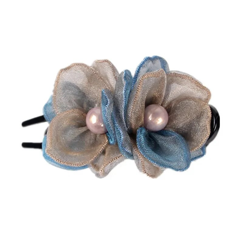 Modni biserni svileni cvijet Ukosnica Dodaci za kosu za žene Retro Elegantna akrilna kopča s pačjim kljunom Pokrivalo za glavu Mamin nakit Poklon