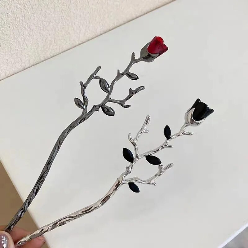 Moodne Lihtne roosioks, lilleline juuksenõel Peen tipptasemel retropeakatted, juuste aksessuaarid naistele ehted kingituseks juuksepulgad