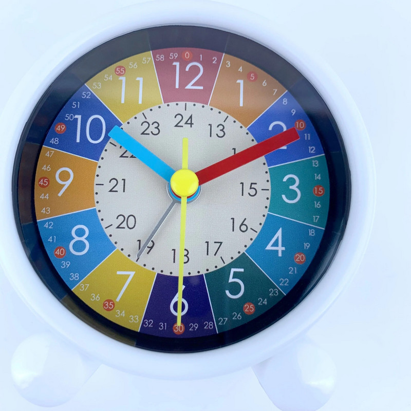 Χαριτωμένο Παιδικό Εκπαιδευτικό Ξυπνητήρι Επιτραπέζιο Υπνοδωμάτιο Early Education Small Animal Round Mute for Boy Girls Διακόσμηση σπιτιού