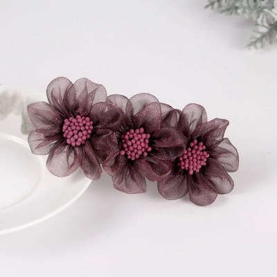 Moodsad siidilõngast lillelised juuksenõelad juuste aksessuaarid naistele pühadekink Retro elegantne kevadklambriga peakatted ema tiaara ehted