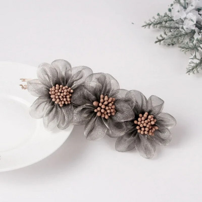 Moodsad siidilõngast lillelised juuksenõelad juuste aksessuaarid naistele pühadekink Retro elegantne kevadklambriga peakatted ema tiaara ehted