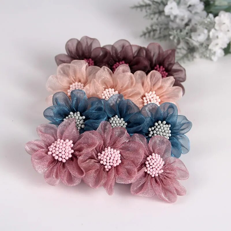 Moodsad siidilõngast lillelised juuksenõelad juuste aksessuaarid naistele pühadekink Retro elegantne kevadklambriga peakatted ema tiaara ehted