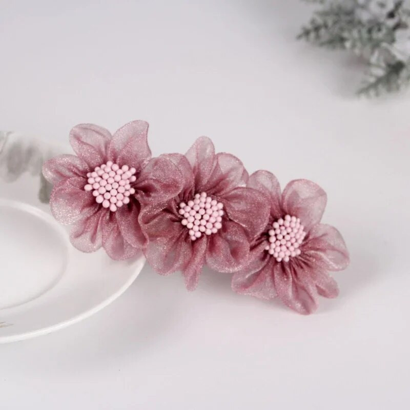 Moodsad siidilõngast lillelised juuksenõelad juuste aksessuaarid naistele pühadekink Retro elegantne kevadklambriga peakatted ema tiaara ehted