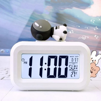 Mini muzikos skaitmeninis žadintuvas su foniniu apšvietimu Temperatūra Savaitė Mėnuo Data Ekranas Snausti Staliniai staliniai laikrodžiai 12/24h LED laikrodis