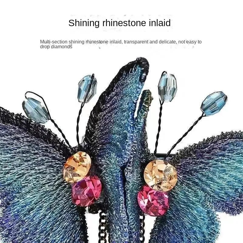 Mood Fantaasia Tutt Liblikas Juuksenõel naistele Pühadekingitus Peen seljalusikas Vedruklamber Tüdrukutele Juukseaksessuaarid Peakatted