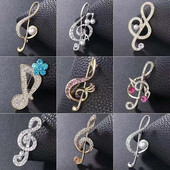 Korea moe-metallist noodiprossid naistele Mood-kitarri pandlad rinnamärgid klaverinoodid reväärinõel Ehted kingitused sõbrale