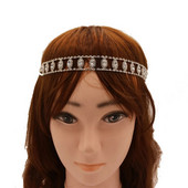 Boemski vještački dijamant vjenčani lanac za kosu Ukras za glavu za žene Traka za glavu u obliku očiju Vjenčanje Bungee kabel za čelo Dodaci za kosu