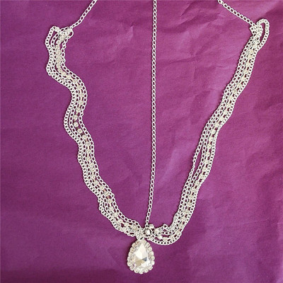 Madingi daugiasluoksniai Kalnų krištolinio akmens Frtassel galvos grandinėlė nuotakos vestuvės Ultra Flash Crystal pakabukas kaktos grandinėlės papuošalų priedai