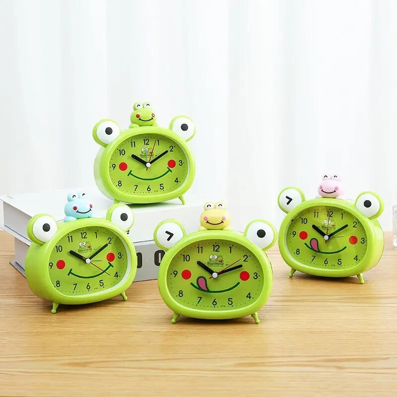 Budilica za dječake Crtić Mala žaba Dizajn Slatka Djevojčica Studentice Koriste noćni stol Tihi sat Alarm za buđenje u spavaćoj sobi ZD502