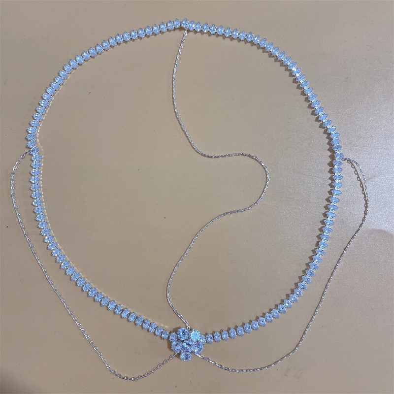 Delikatni cvjetni lanac za glavu s vještačkim kamenčićima Traka za glavu za mladenke Tijara Vjenčani lanac za kosu Bohemia Nakit za pokrivala za mladenke