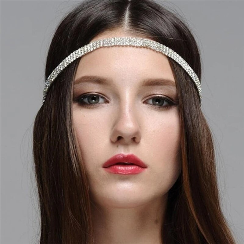 Uus luksuslik mitmekihiline kivist peakett naistele pulmaõhtusöök Särav kristallist laubakett Ehted Juukseaksessuaarid Kingitus