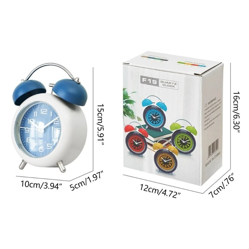 Δημιουργικό μεταλλικό Ξυπνητήρι με διπλό κουδούνι Διακοσμητικά κομοδίνου με μπαταρία για διακόσμηση γραφείου τάξης σπιτιού Το καλύτερο δώρο