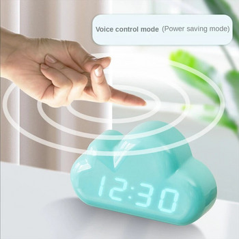 Cloud Ξυπνητήρι Ψηφιακό ρολόι Παιδικό Light Led Επιτραπέζιο Φωνητικός έλεγχος Wake Powered Up Ηλεκτρονικά ρολόγια USB για διακόσμηση τοίχου γραφείου 벽시계