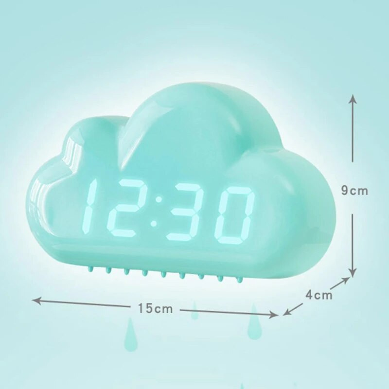 Pilveäratuskell Digitaalne lastekell LED-laua hääljuhtimine Äratustoitega USB-elektroonilised kellad laua seinakaunistuseks 벽시계
