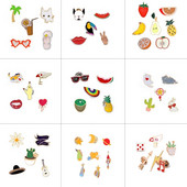 5-8 kom./komplet Emajlirana igla Kaktus Biljka Naočale Mačke Duga Raketa Strijela Glazbena nota Voće Banana Broš Igle za revere Broševi sa značkama