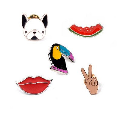 5-8 kom./komplet Emajlirana igla Kaktus Biljka Naočale Mačke Duga Raketa Strijela Glazbena nota Voće Banana Broš Igle za revere Broševi sa značkama