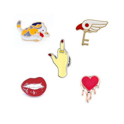5-8 kom./komplet Emajlirana igla Kaktus Biljka Naočale Mačke Duga Raketa Strijela Glazbena nota Voće Banana Broš Igle za revere Broševi sa značkama