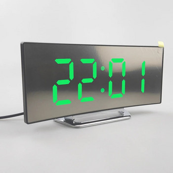 Ηλεκτρονικό Ξυπνητήρι Αθόρυβος Σχεδιασμός Ψηφιακός Καθρέφτης LED Μεγάλης Οθόνης Ηλεκτρονικό Ρολόι Ψηφιακό Ξυπνητήρι Ρολόγια καθρέφτη LED