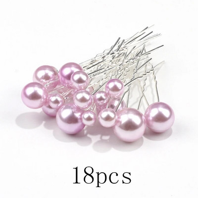18 tk. Komplekt Pärlid Juuksekammid Pruudi peakate Naiste Helmed Juuksenõelad Pulmad Juuksepulgad Ehted Aksessuaarid