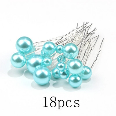 18 tk. Komplekt Pärlid Juuksekammid Pruudi peakate Naiste Helmed Juuksenõelad Pulmad Juuksepulgad Ehted Aksessuaarid