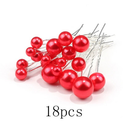 18 tk. Komplekt Pärlid Juuksekammid Pruudi peakate Naiste Helmed Juuksenõelad Pulmad Juuksepulgad Ehted Aksessuaarid