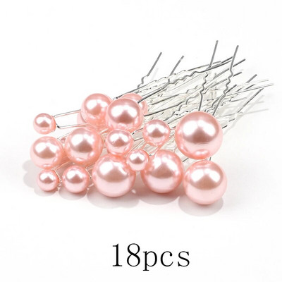 18 tk. Komplekt Pärlid Juuksekammid Pruudi peakate Naiste Helmed Juuksenõelad Pulmad Juuksepulgad Ehted Aksessuaarid