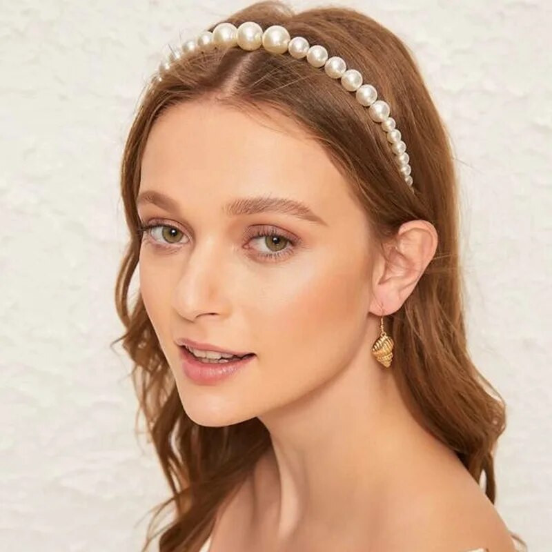 Νυφικό Sweet Headband Headpieces Συμπόσιο Πέρλες Απλή αλυσίδα Μαλλιά Vine Για Γάμο Συμπόσιο Masquerade Μαλλιά Κοσμήματα
