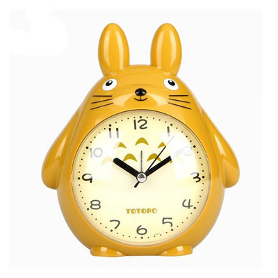 Dječji studentski modni slatki crtani Totoro s dvostrukom glazbom Budilica uz krevet Mute Sweeping Night Light Snooze Clock Baterija