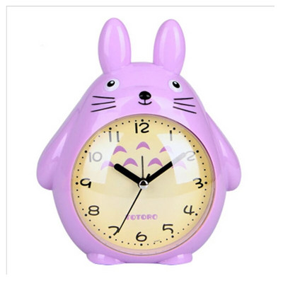 Dječji studentski modni slatki crtani Totoro s dvostrukom glazbom Budilica uz krevet Mute Sweeping Night Light Snooze Clock Baterija