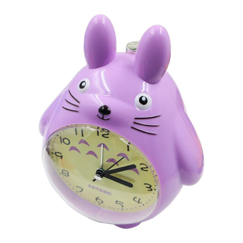 Dječji studentski modni slatki crtani Totoro s dvostrukom glazbom Budilica uz krevet Mute Sweeping Night Light Snooze Clock Baterija
