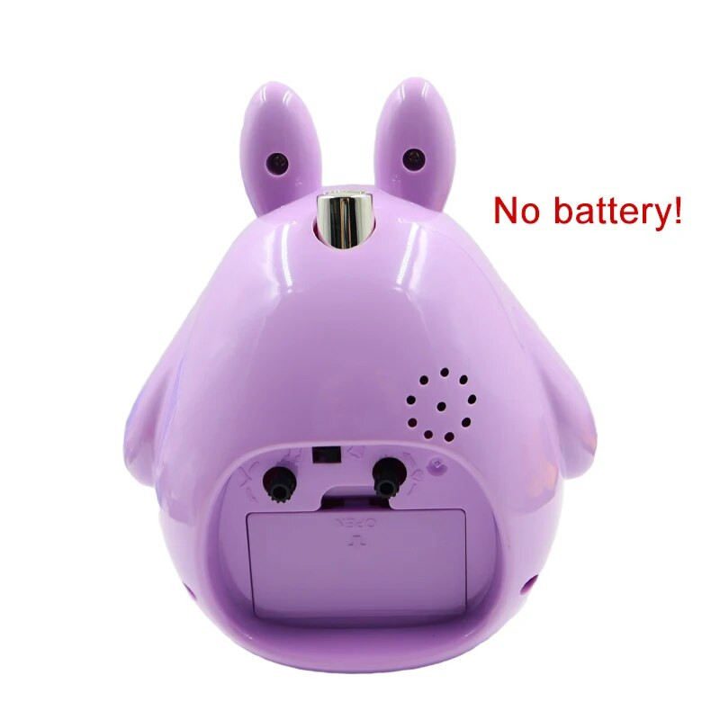 Dječji studentski modni slatki crtani Totoro s dvostrukom glazbom Budilica uz krevet Mute Sweeping Night Light Snooze Clock Baterija