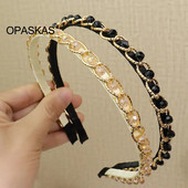 Dimanta matu lente kāzu matu stīpas, pilnas ar spīdīgām kristāla tiārām Modes meiteņu saderināšanās princeses kroņa šarms līgavas rotaslietas