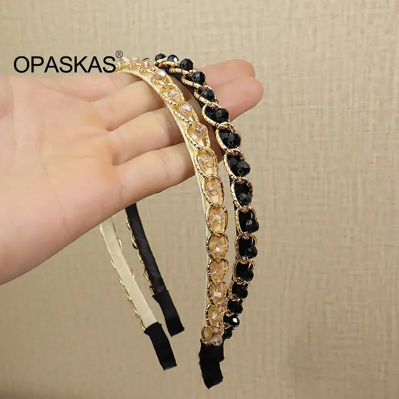 Dimanta matu lente kāzu matu stīpas, pilnas ar spīdīgām kristāla tiārām Modes meiteņu saderināšanās princeses kroņa šarms līgavas rotaslietas