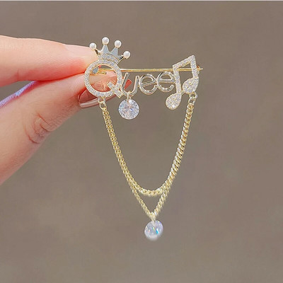 Kleit Pross Kuninganna kiri Pross Naiste Kuningas Armastus Rhinestones Kristallinglise tähestikust Metallist nõelad Armsad Ehted Aksessuaarid Kingitus