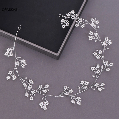 Vestuvių perlų plaukų juosta Bride Tiaras galvos apdangalas moterims Gėlėti krištoliniai galvos apdangalai mados mergaičių vakarėlis plaukų lankelis papuošalai papuošalai