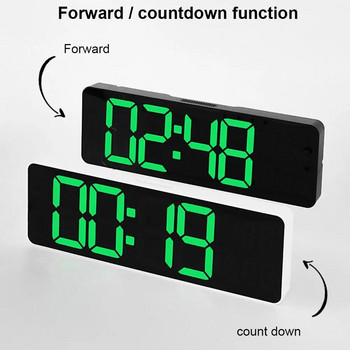13-инчов светодиоден дигитален будилник Час Дата Температура Седмица Дисплей Стенен електронен стенен часовник за домашен декор на спалня