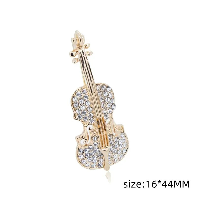 Armas stiilne särav kivikivist kitarr rev Pross meeste naiste muusika varustus prossnõelad viiul riided kott Dekoratsioon ehted