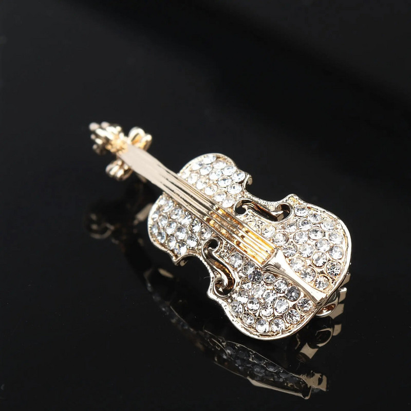 Armas stiilne särav kivikivist kitarr rev Pross meeste naiste muusika varustus prossnõelad viiul riided kott Dekoratsioon ehted