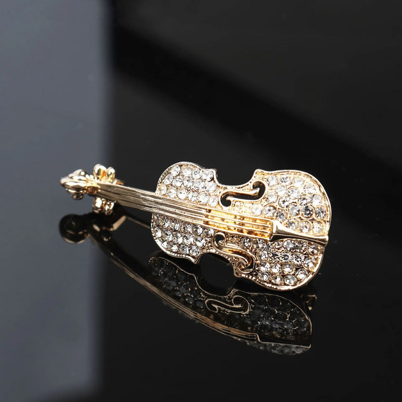 Armas stiilne särav kivikivist kitarr rev Pross meeste naiste muusika varustus prossnõelad viiul riided kott Dekoratsioon ehted