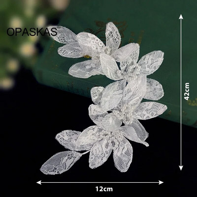 White Pearl Flower Hairband Tiaras Wedding Hair Accessories Lady Luxury Glitter Headbands Fashion Νυφικά Μαλλιά Κοσμήματα Δώρο πάρτι