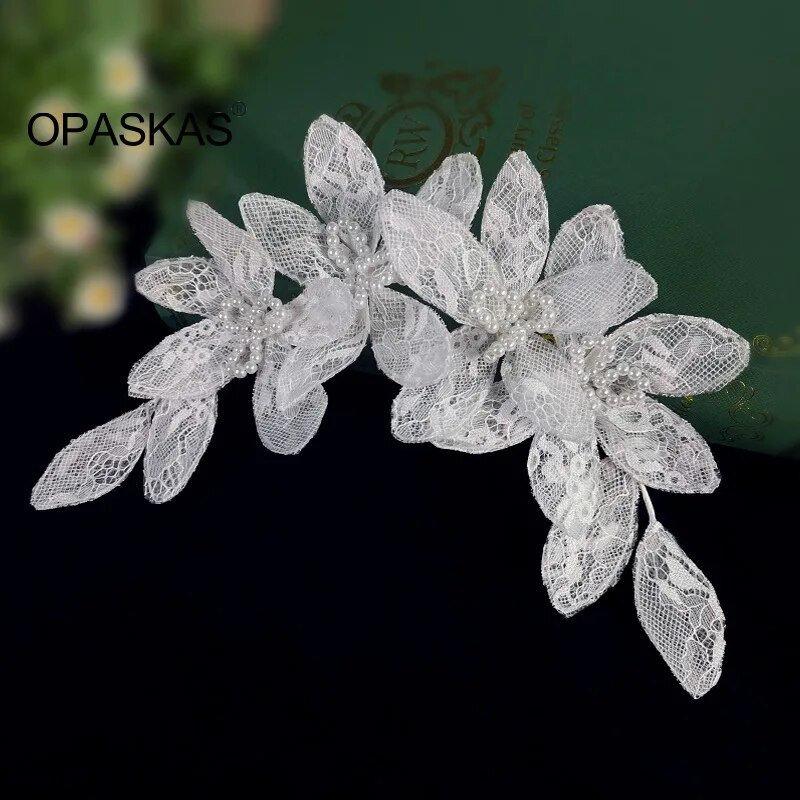 White Pearl Flower Hairband Tiaras Wedding Hair Accessories Lady Luxury Glitter Headbands Fashion Νυφικά Μαλλιά Κοσμήματα Δώρο πάρτι