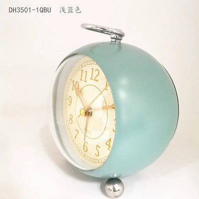 Retro budilica S tihim kazaljkom Satovi s dva zvona Noćna svjetla Dekoracija spavaće sobe Kućni dekor Vintage Antikna prijenosna budilica