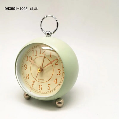 Retro budilica S tihim kazaljkom Satovi s dva zvona Noćna svjetla Dekoracija spavaće sobe Kućni dekor Vintage Antikna prijenosna budilica